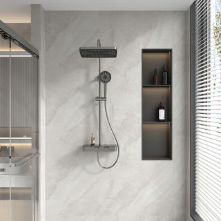 Душевая стойка FOSSA, графит брашинг